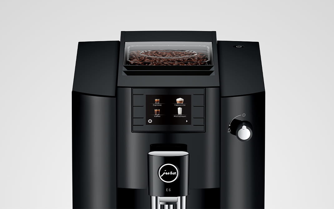 Jura E6 – 280-g-Bohnenbehälter und Professional Aroma Grinder