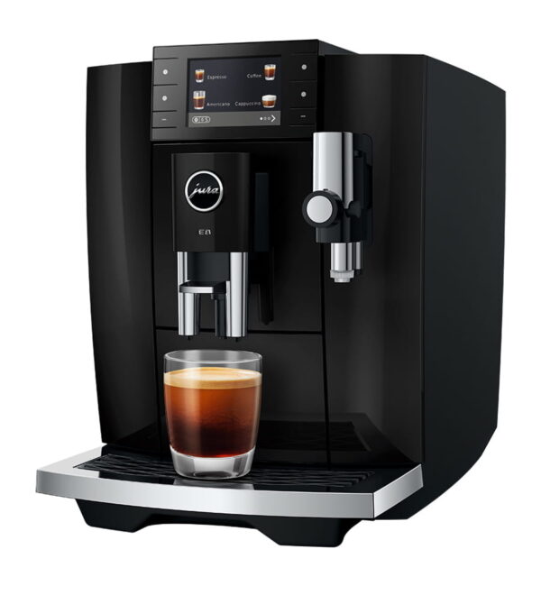Jura E8 Kaffeevollautomat in Piano Black, Modell 2026